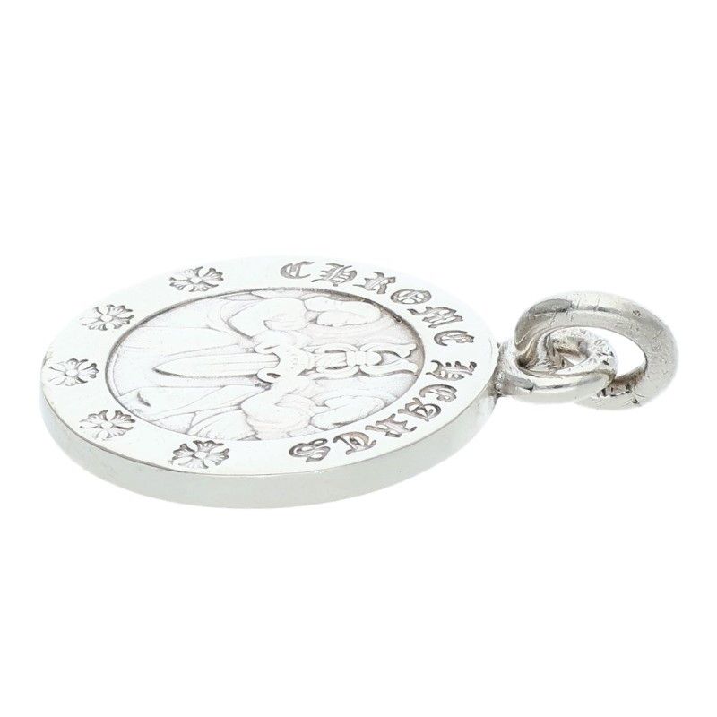 Chrome Hearts Chrm Angl Mdl Angel Medal Charm V2 Silver Necklace — view 4
