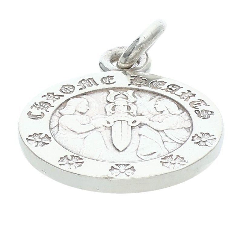 Chrome Hearts Chrm Angl Mdl Angel Medal Charm V2 Silver Necklace — view 5