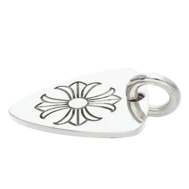 Chrome Hearts Guitar Pick Pendant Silver Necklace — view 4