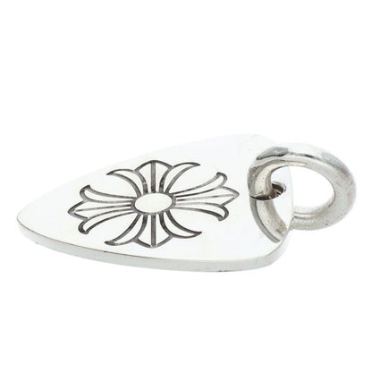 Chrome Hearts Guitar Pick Pendant Silver Necklace — view 4