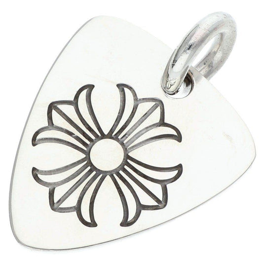Chrome Hearts Guitar Pick Pendant Silver Necklace