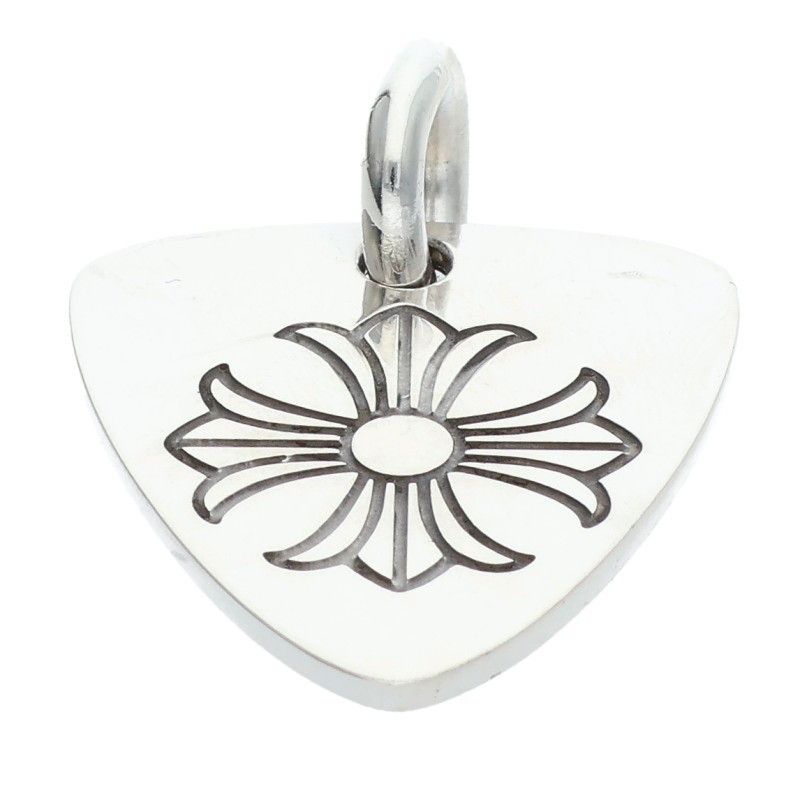 Chrome Hearts Guitar Pick Pendant Silver Necklace — view 5