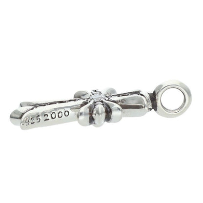Chrome Hearts Tny Crsf P Dmnd Tiny Fat Cross Pave Diamond Pendant Silver — view 4