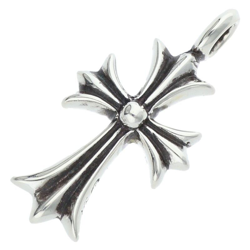 Chrome Hearts Tny Crsf P Dmnd Tiny Fat Cross Pave Diamond Pendant Silver — view 2