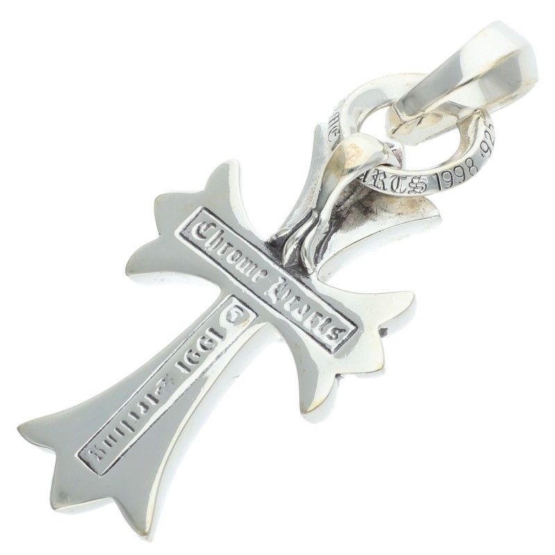 Chrome Hearts CH Crs Sml Bale Small CH Cross Silver Necklace — view 2