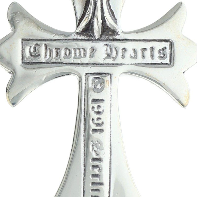 Chrome Hearts CH Crs Sml Bale Small CH Cross Silver Necklace — view 3