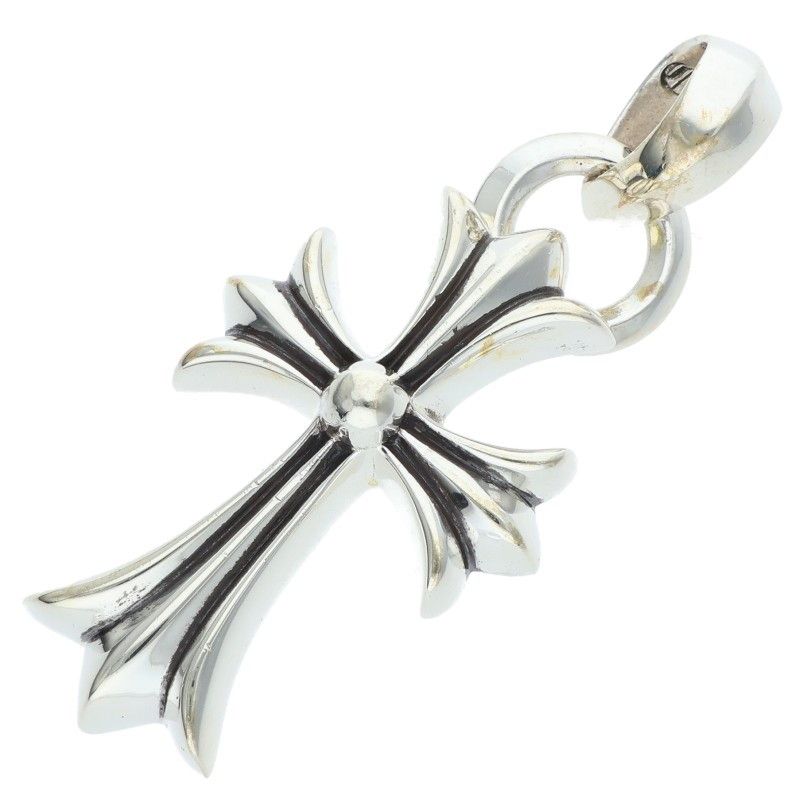 Chrome Hearts CH Crs Sml Bale Small CH Cross Silver Necklace