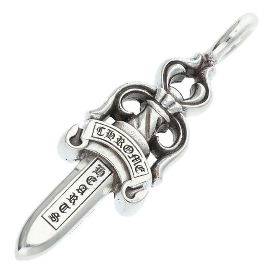 Chrome Hearts Double Dagger Pendant Silver Necklace