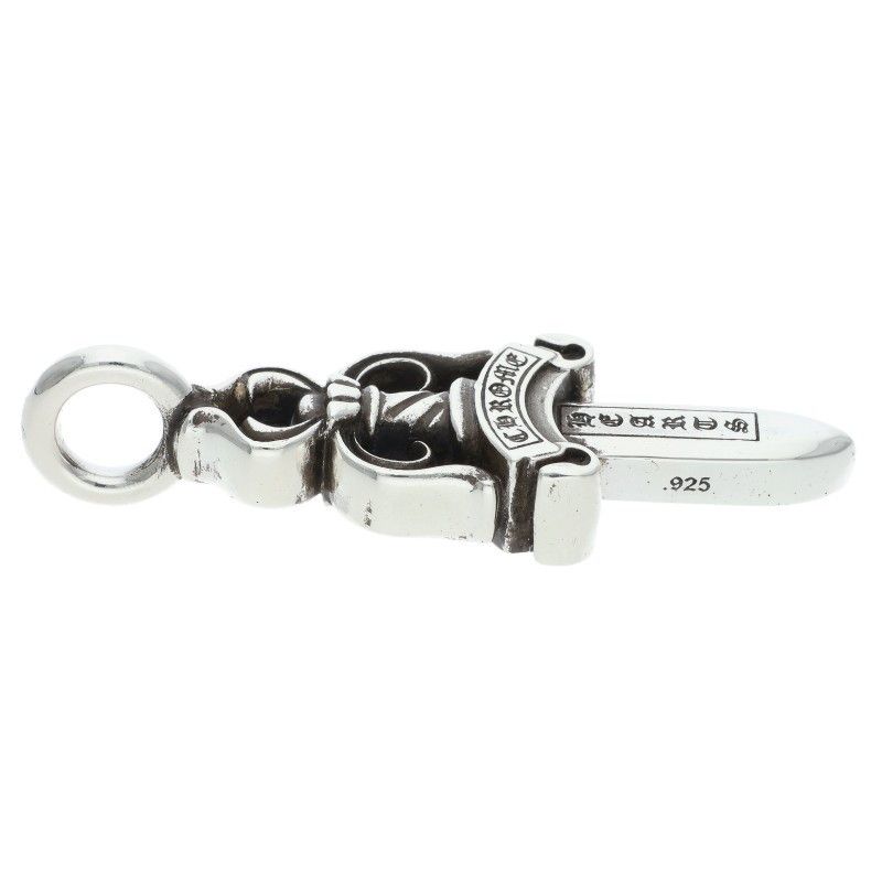 Chrome Hearts Double Dagger Pendant Silver Necklace — view 4