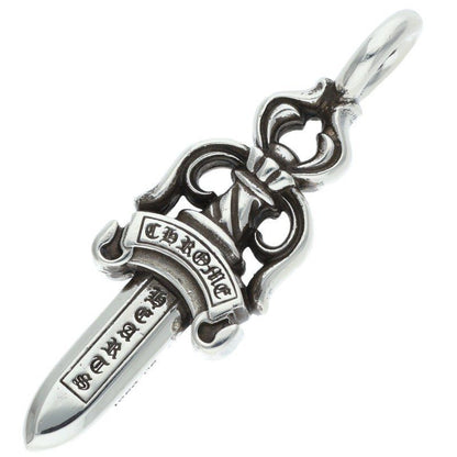 Chrome Hearts Double Dagger Pendant Silver Necklace