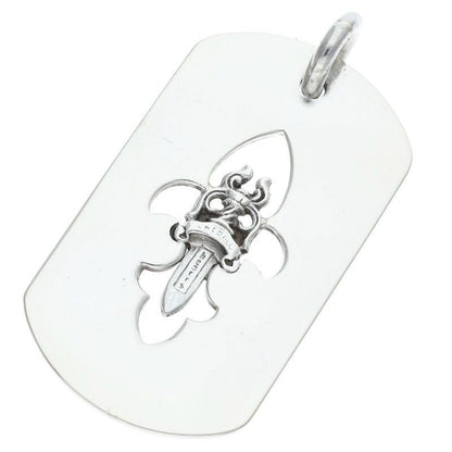 Chrome Hearts D Tag Lrg Fle Dag Flare Daga Dog Tag Large Necklace
