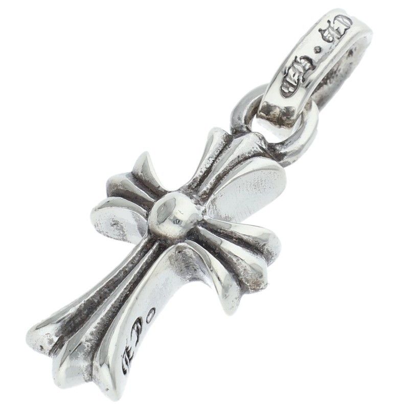 Chrome Hearts Crs Baby Fat Charm Silver Necklace