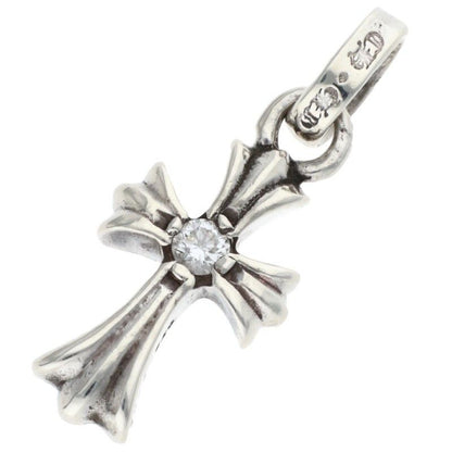 Chrome Hearts Crs Baby Fat Dmnd Fat 1 Diamond on Both Sides Charm Silver — view 2