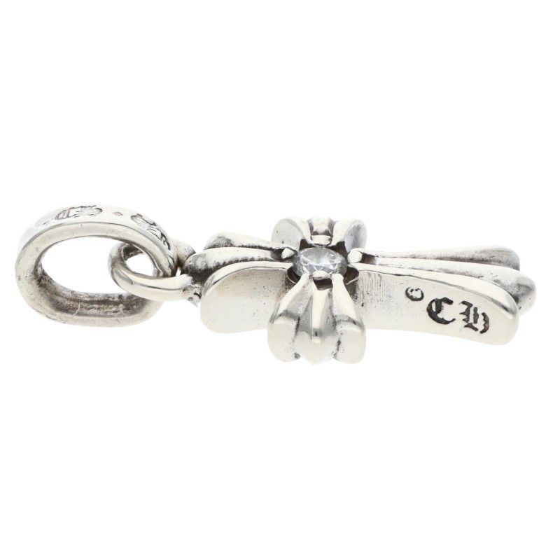 Chrome Hearts Crs Baby Fat Dmnd Fat 1 Diamond on Both Sides Charm Silver — view 4