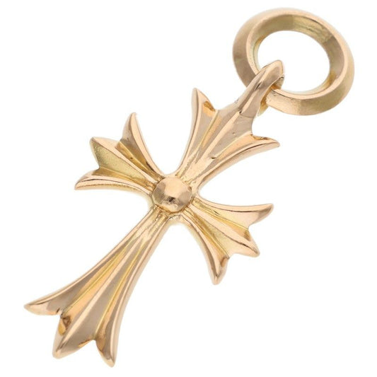 Chrome Hearts 22k Tiny CH Cross Charm Gold Necklace