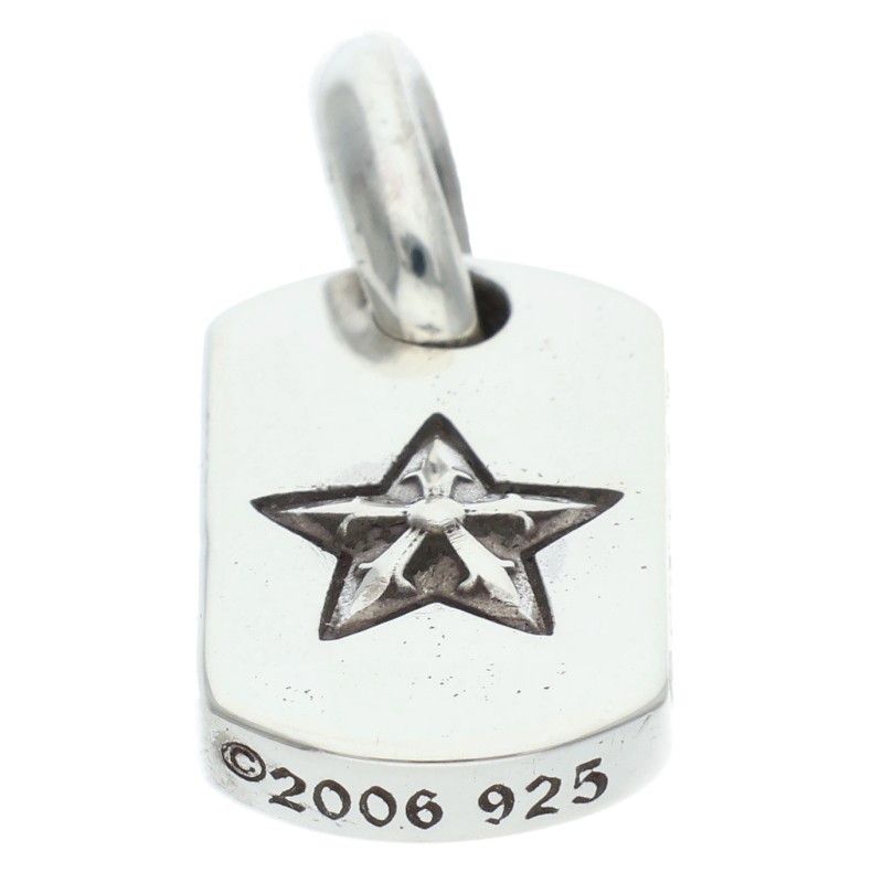 Chrome Hearts D T Tny Star Tiny Dog Tag Charm Silver Necklace — view 4