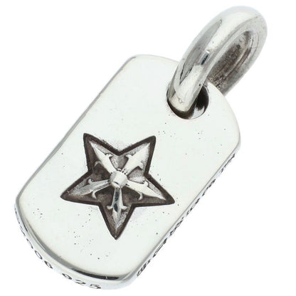 Chrome Hearts D T Tny Star Tiny Dog Tag Charm Silver Necklace