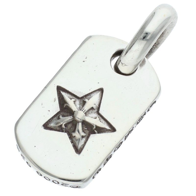 Chrome Hearts D T Tny Star Tiny Dog Tag Charm Silver Necklace — view 2