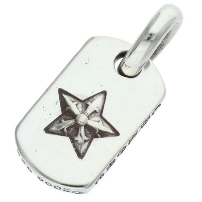 Chrome Hearts D T Tny Star Tiny Dog Tag Charm Silver Necklace — view 2