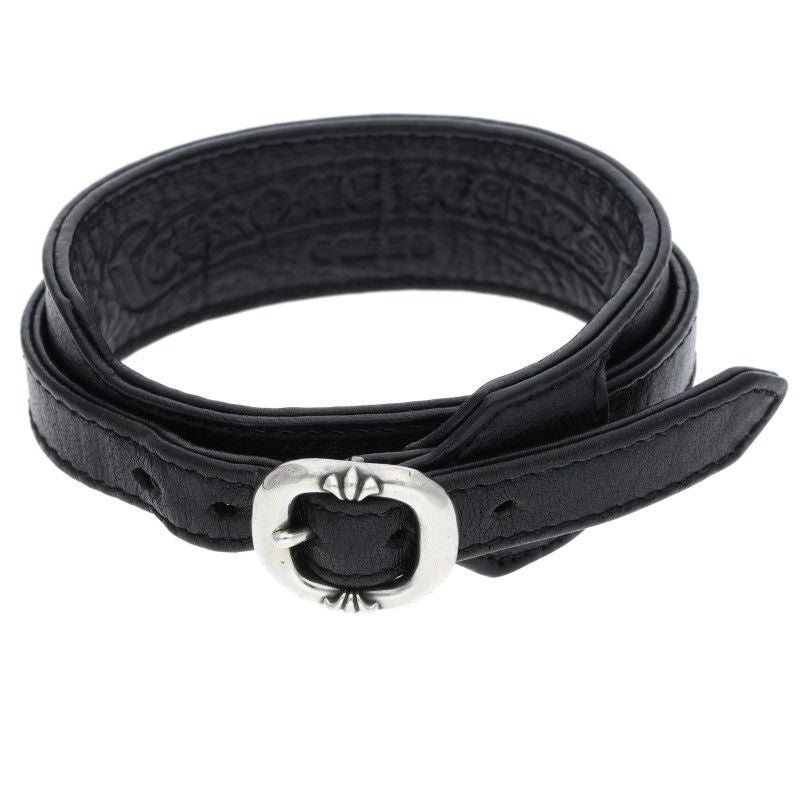 Chrome Hearts RR Tiny Buckle Rock'n'roll Leather Bracelet