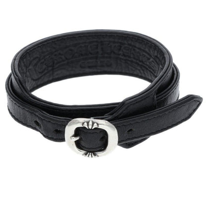 Chrome Hearts RR Tiny Buckle Rock'n'roll Leather Bracelet