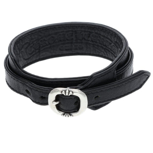 Chrome Hearts RR Tiny Buckle Rock'n'roll Leather Bracelet