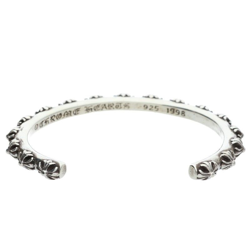 Chrome Hearts Bangle Cross Band Silver Bracelet — view 2