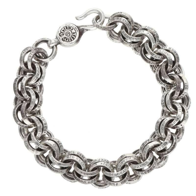 Chrome Hearts 1 Double B Ring Silver Bracelet