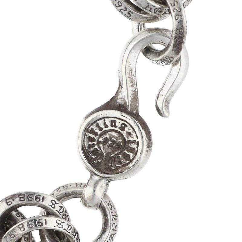 Chrome Hearts 1 Double B Ring Silver Bracelet — view 4