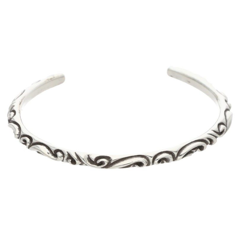 Chrome Hearts Bangle Scroll Band Silver Bracelet