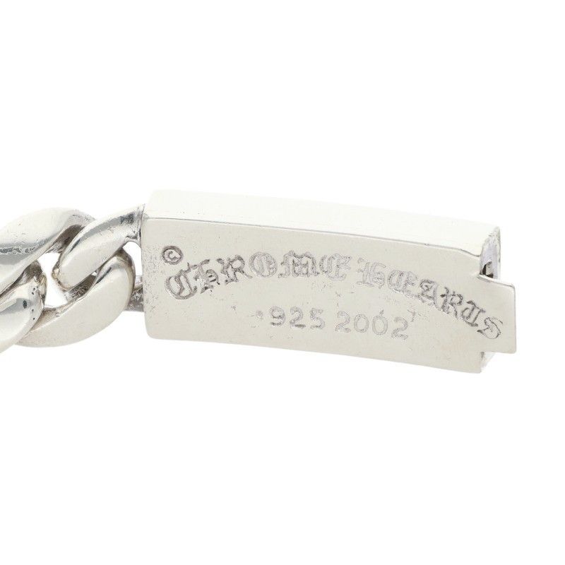 Chrome Hearts ID Bby Flrl Crs Baby ID Floral Cross Silver Bracelet — view 3