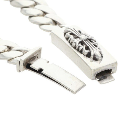 Chrome Hearts ID Bby Flrl Crs Baby ID Floral Cross Silver Bracelet — view 4