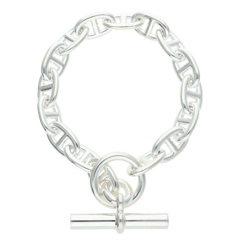 Hermes Chaine D'ancre MM Silver Bracelet