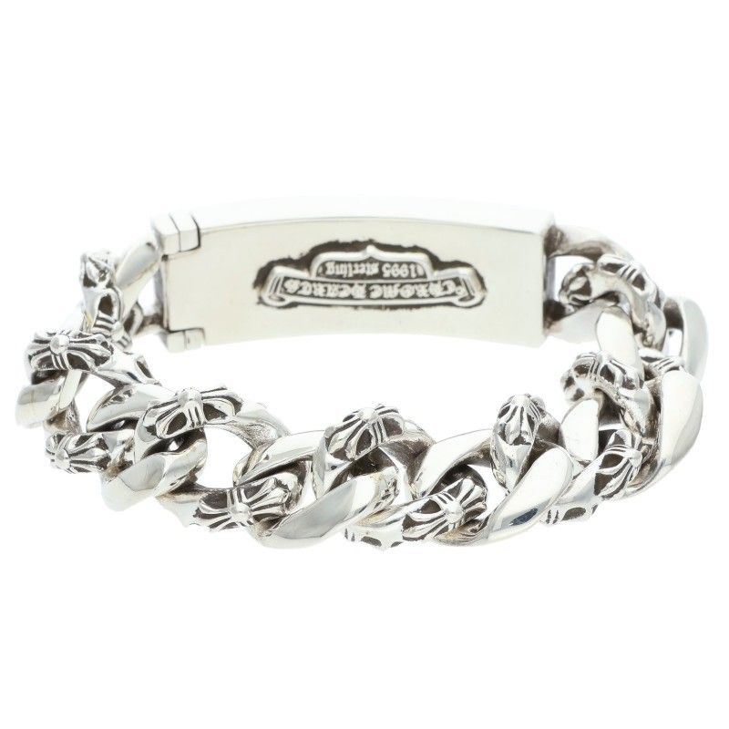 Chrome Hearts ID Dagger ID Fancy Link Silver Bracelet — view 2