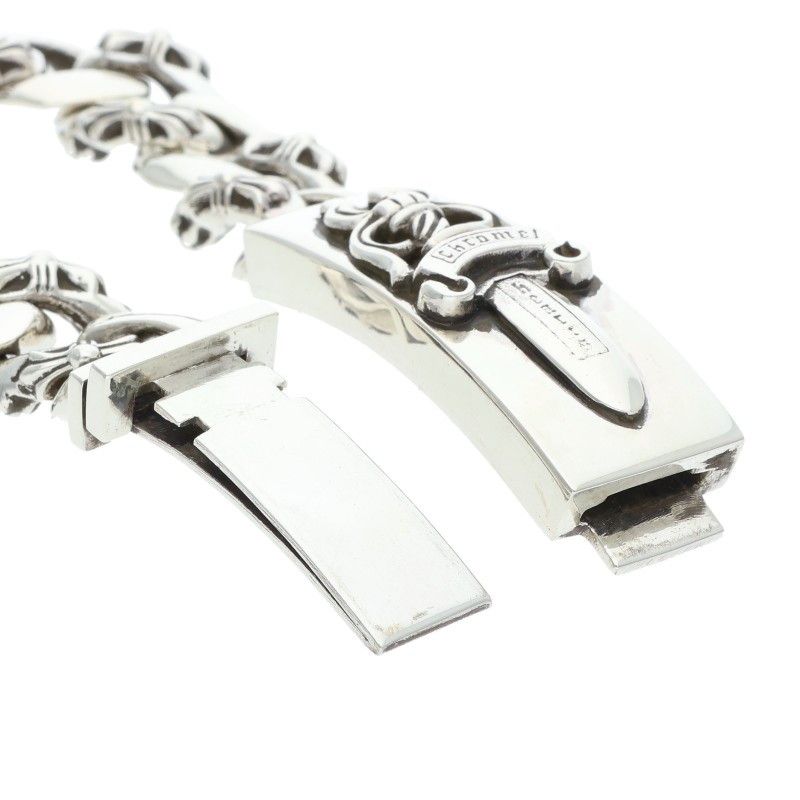 Chrome Hearts ID Dagger ID Fancy Link Silver Bracelet — view 4