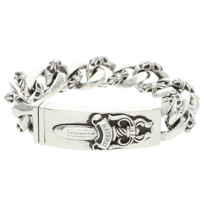 Chrome Hearts ID Dagger ID Fancy Link Silver Bracelet