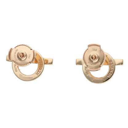 Hermes Finesse 18k Pink Gold Black Spinel Earrings — view 2