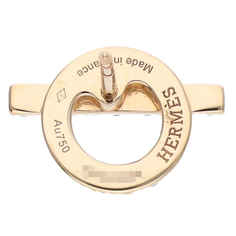 Hermes Finesse 18k Pink Gold Black Spinel Earrings — view 3