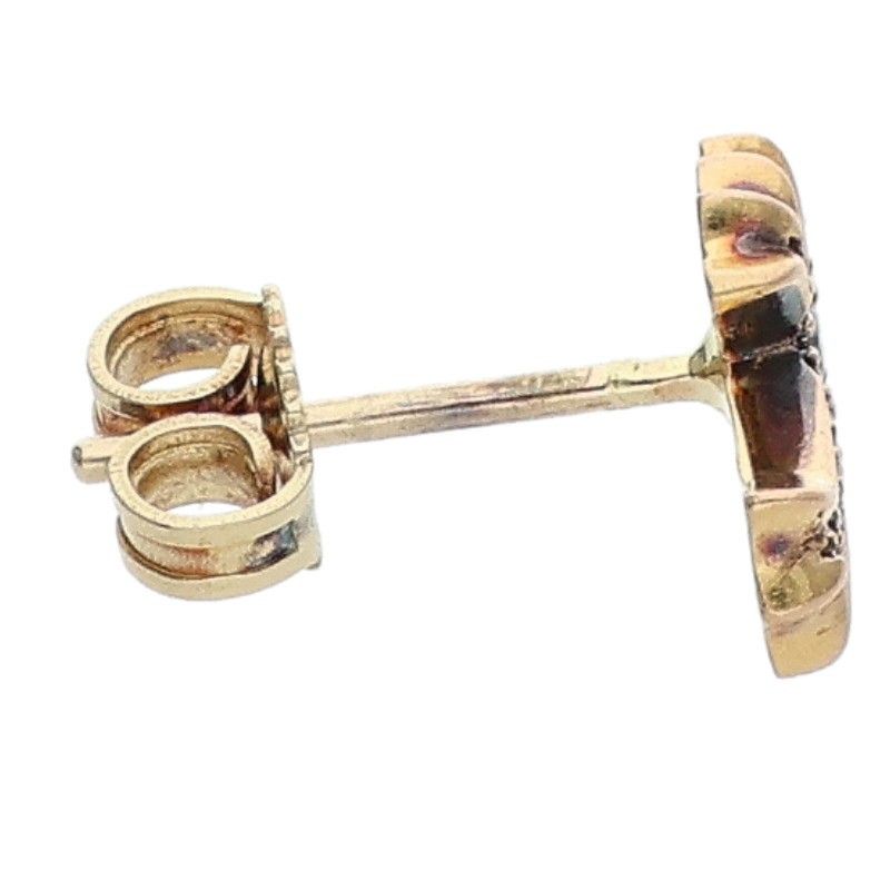 Chrome Hearts 22k CH Crs 2 Fat P Dia CH Cross Fat Stud Pave Diamond Gold — view 5