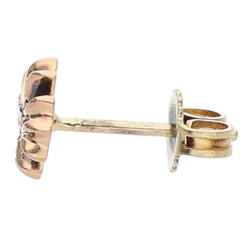 Chrome Hearts 22k CH Crs 2 Fat P Dia CH Cross Fat Stud Pave Diamond Gold — view 4