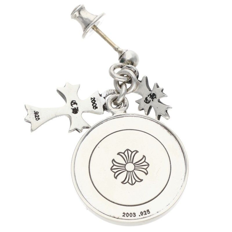 Chrome Hearts ER Angel Medal Drop Silver Earrings — view 4