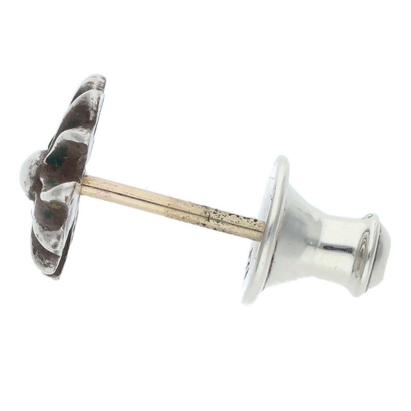 Chrome Hearts No2 CH Pls CH Plus Stud Silver Earrings — view 3