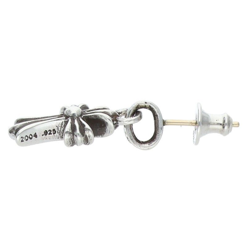 Chrome Hearts Bby Pprchn Baby Fat Drop Silver Earrings — view 4
