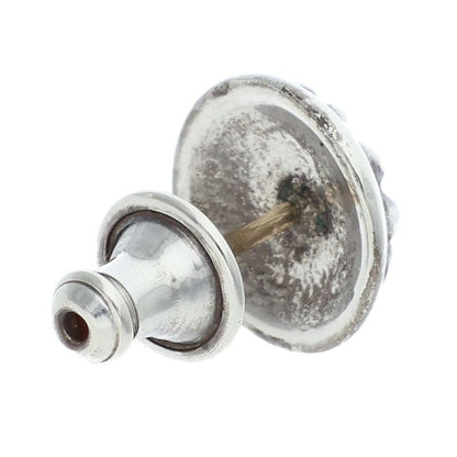 Chrome Hearts Stud Crsbll Cross Ball Silver Earrings — view 2