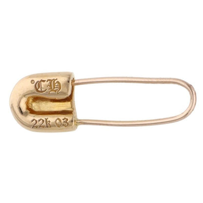 Chrome Hearts 22k ER Safety Pin Emrld Pin 1 Emerald Gold Earrings — view 3