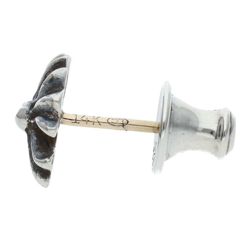Chrome Hearts No2 CH Pls CH Plus Stud Silver Earrings — view 4