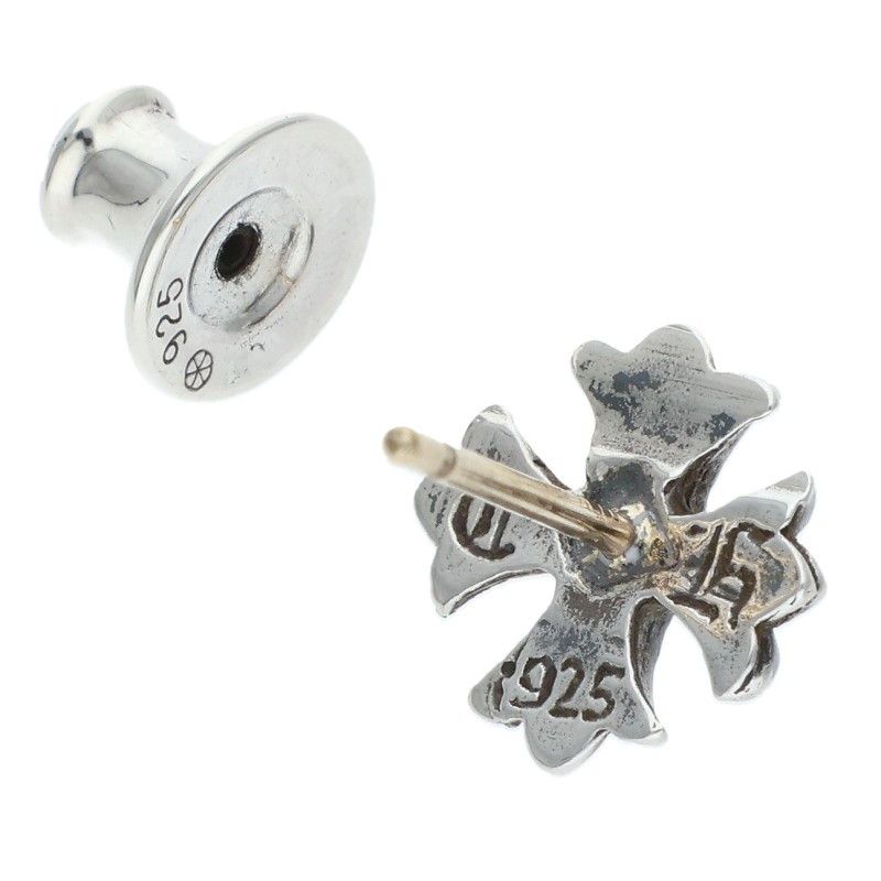 Chrome Hearts No2 CH Pls CH Plus Stud Silver Earrings — view 5