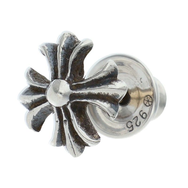 Chrome Hearts No2 CH Pls CH Plus Stud Silver Earrings