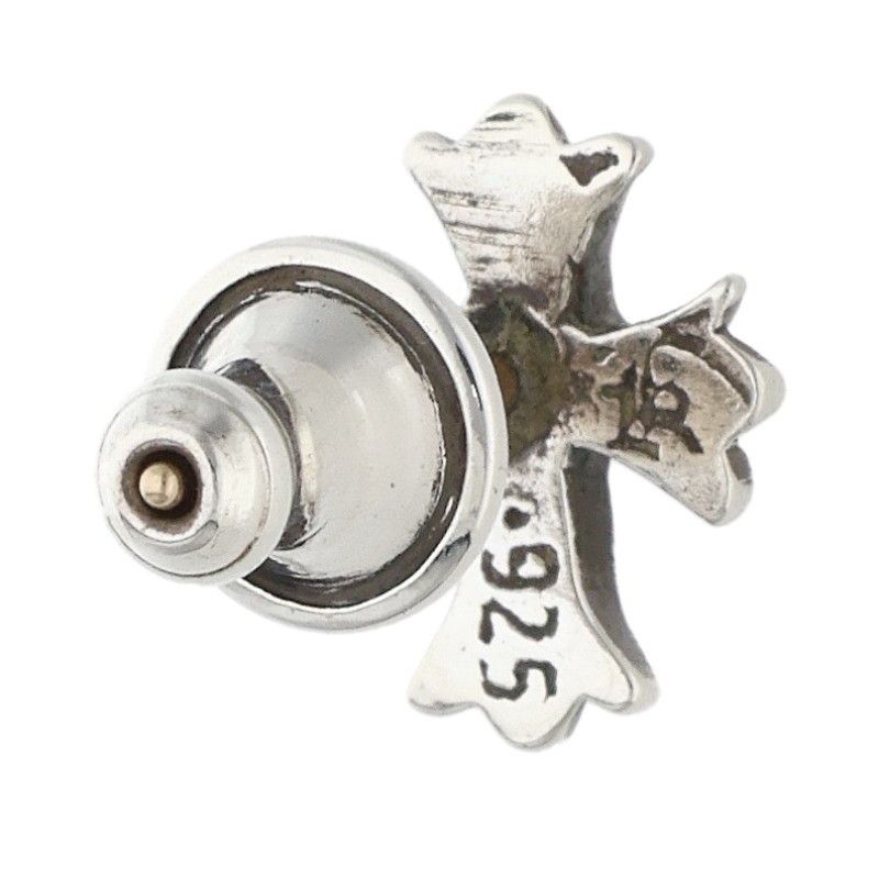 Chrome Hearts No2 CH Crs CH Cross Stud Silver Earrings — view 2