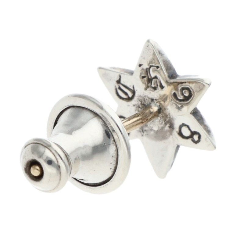 Chrome Hearts CO Star Dmnd Stud 1 Diamond Silver Earrings — view 2